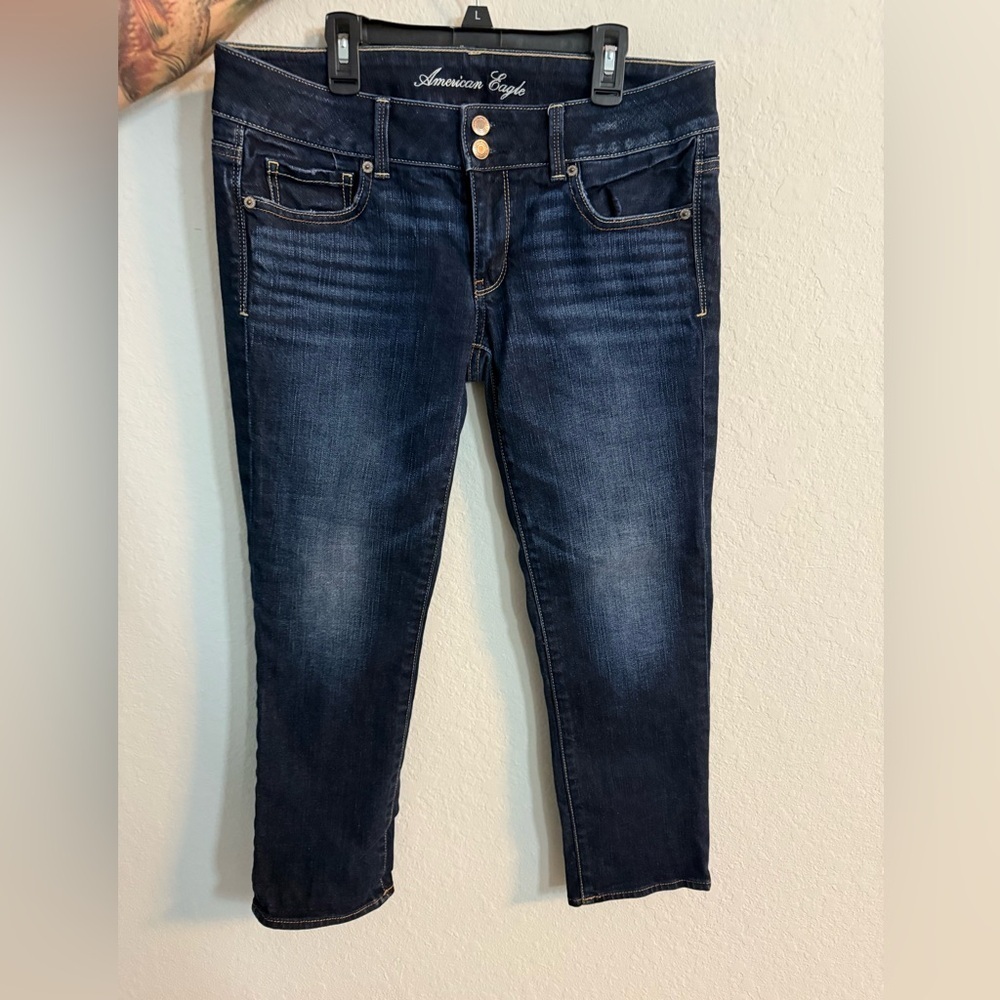 American Eagle Low Rise Artist Crop Jeans - Sz 8 - Picture 12 of 12